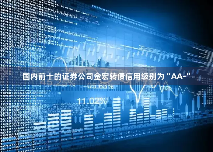 国内前十的证券公司金宏转债信用级别为“AA-”